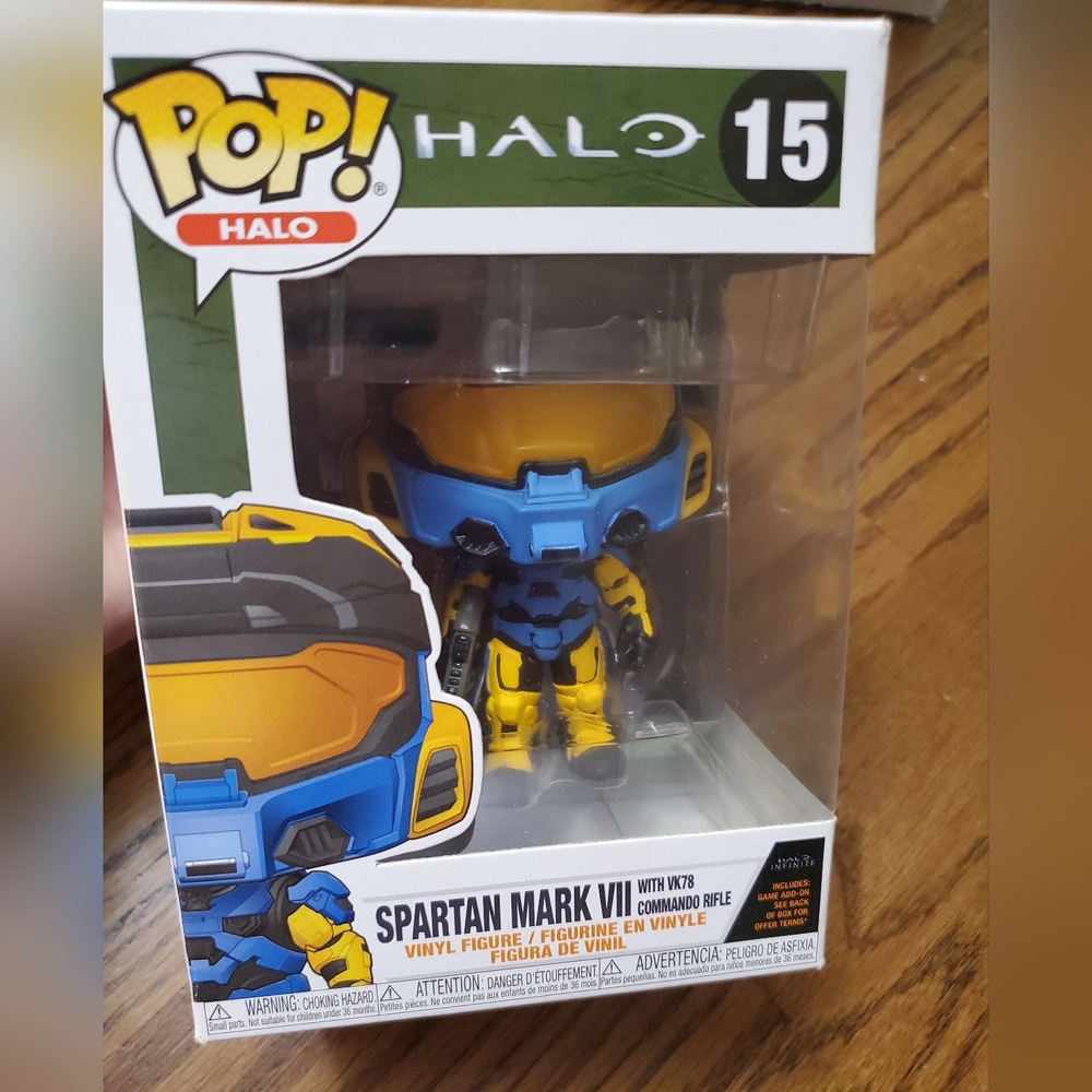 Funko Pop! Games: Halo Infinite - Spartan Mark VII with VK78, Blue & Yellow